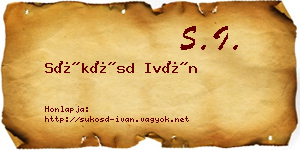 Sükösd Iván névjegykártya